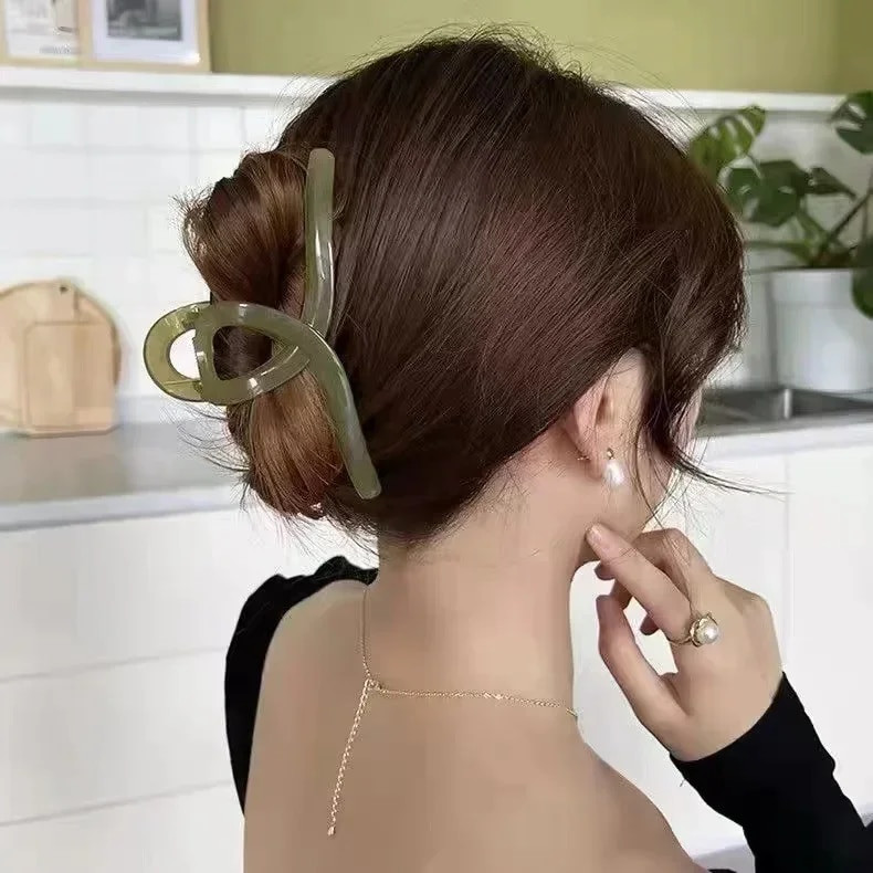 13 cm-es műanyag átlátszó nagy méretű hajkörmök divat női női ruházati kiegészítők fejfedők lófarok hajtűk hajkapcsok