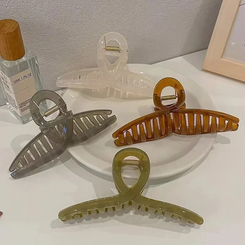 13 cm-es műanyag átlátszó nagy méretű hajkörmök divat női női ruházati kiegészítők fejfedők lófarok hajtűk hajkapcsok