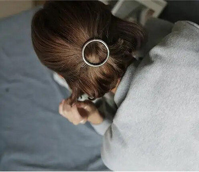 Agrafă de păr din frunze de metal de modă Agrafe de agrafă Agrafă de păr Gheare de păr Femei Fete Trend Charm Luna Triunghi rotund