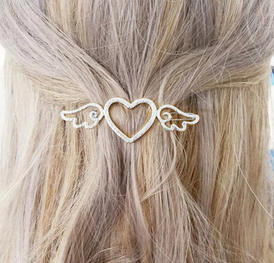 Agrafă de păr din frunze de metal de modă Agrafe de agrafă Agrafă de păr Gheare de păr Femei Fete Trend Charm Luna Triunghi rotund
