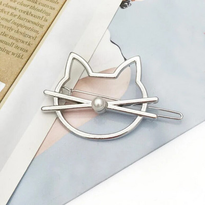 Agrafă de păr din frunze de metal de modă Agrafe de agrafă Agrafă de păr Gheare de păr Femei Fete Trend Charm Luna Triunghi rotund