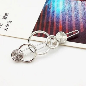 Moda multi-stil dragoste simplă clemă de păr ace din metal geometric din aliaj brățară de păr Moon hairgrip bareta fete accesoriu de păr pentru femei