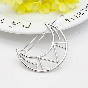 Moda multi-stil dragoste simplă clemă de păr ace din metal geometric din aliaj brățară de păr Moon hairgrip bareta fete accesoriu de păr pentru femei