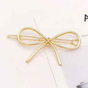 Moda multi-stil dragoste simplă clemă de păr ace din metal geometric din aliaj brățară de păr Moon hairgrip bareta fete accesoriu de păr pentru femei