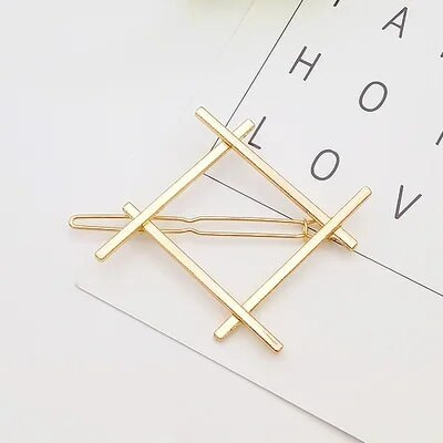 Modes Multi-style Vienkārša mīlestība matu saspraudes Metāla ģeometriskā sakausējuma matu lente Moon Hairgrip Barrette Girls Sieviešu matu aksesuārs