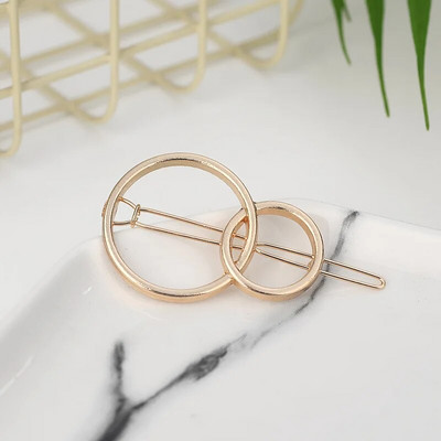 Moda multi-stil dragoste simplă clemă de păr ace din metal geometric din aliaj brățară de păr Moon hairgrip bareta fete accesoriu de păr pentru femei