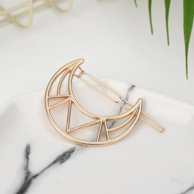 Moda multi-stil dragoste simplă clemă de păr ace din metal geometric din aliaj brățară de păr Moon hairgrip bareta fete accesoriu de păr pentru femei