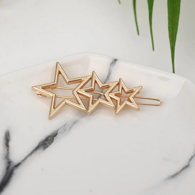 Moda multi-stil dragoste simplă clemă de păr ace din metal geometric din aliaj brățară de păr Moon hairgrip bareta fete accesoriu de păr pentru femei