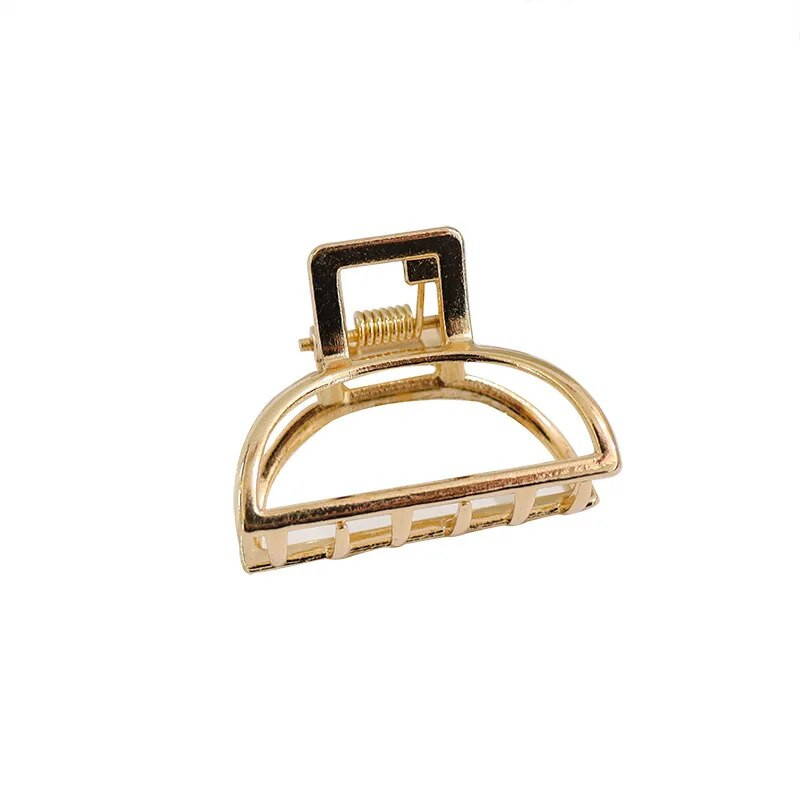 Modes dobas sirds, metāla matu spīles, vienkārši neslīdoši, mini zelta ģeometriski sprādzieni, matu spīles, meitenēm, katru dienu