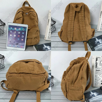 Ученическа чанта за момиче Нова мода Студентска ретро дамска раница Платнена женска чанта за лаптоп Дамска раница Kawaii