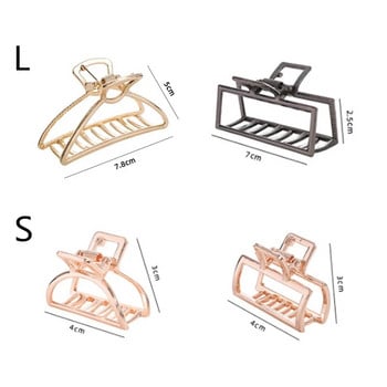 Жени, момичета, геометрични щипки за коса, метални скоби за коса, рак, лунна форма, щипка за коса, плътен цвят, фиби, голям размер, аксесоари за коса