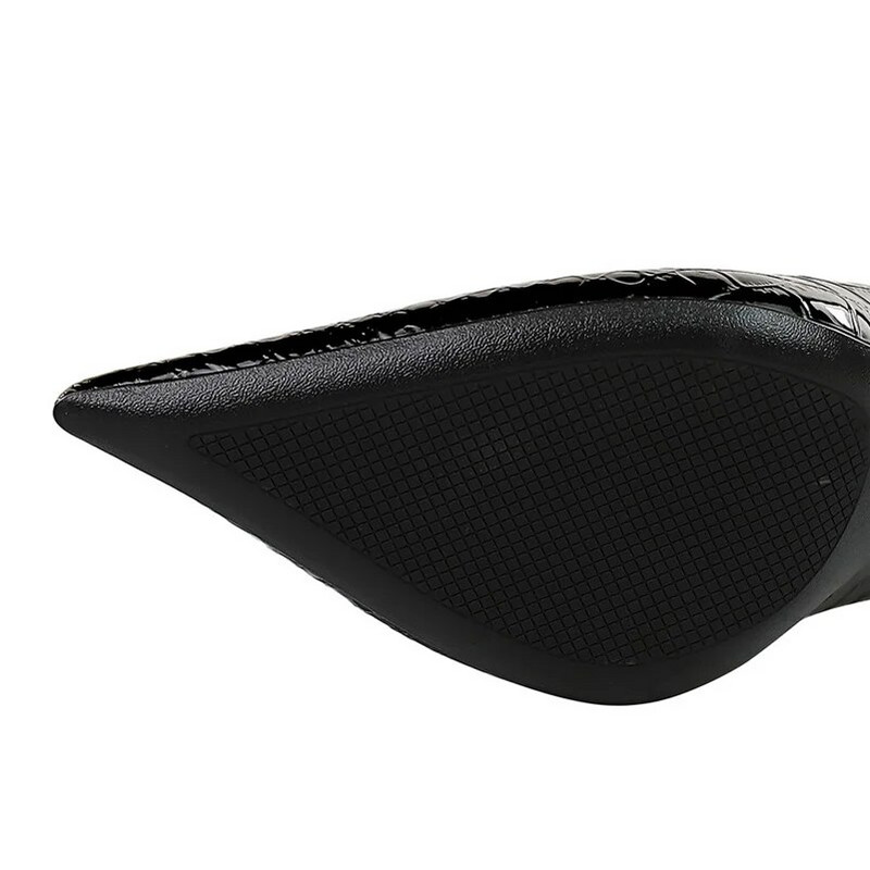 Sieviešu 10 cm augstpapēžu kurpes Stiletto pumpas ar smailu purngalu, zaļas, kailpapēžu kurpes Biroja dāmu serpentīna lakādas kāzu ballīšu izlaiduma apavi