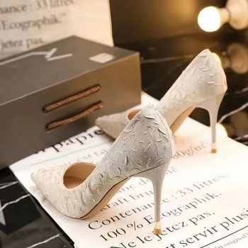 Модни дамски обувки за 2023 г. Базови дамски обувки на висок ток Секси парти помпи Дамски тънки токчета с приплъзване Висококачествени дамски обувки
