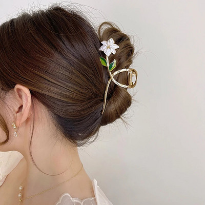 Lily of the Valley Hair Claws For Women Fashion Clip Μαλλιά Μεταλλικά Αξεσουάρ Μαλλιά Καβούρι Αξεσουάρ Μαλλιά