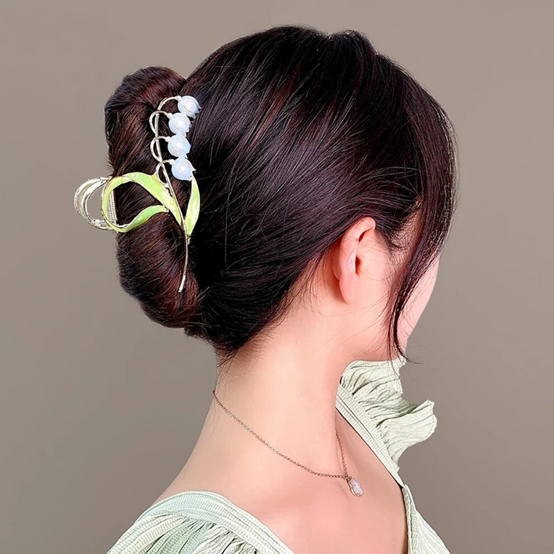 Maijpuķītes matu nagi sievietēm Modes matu sprādzes Metāla matu krabju matu aksesuāri galvassegas