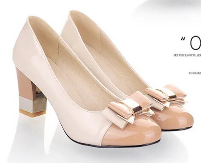 Hot 2023 Candy Color Γυναικεία παπούτσια για άντληση Παπούτσια με ρηχά μπλοκ ψηλοτάκουνα φόρεμα Αντλία φόρεμα Γλυκό παπιγιόν ροζ γαμήλια γυναικεία παπούτσια εργασίας