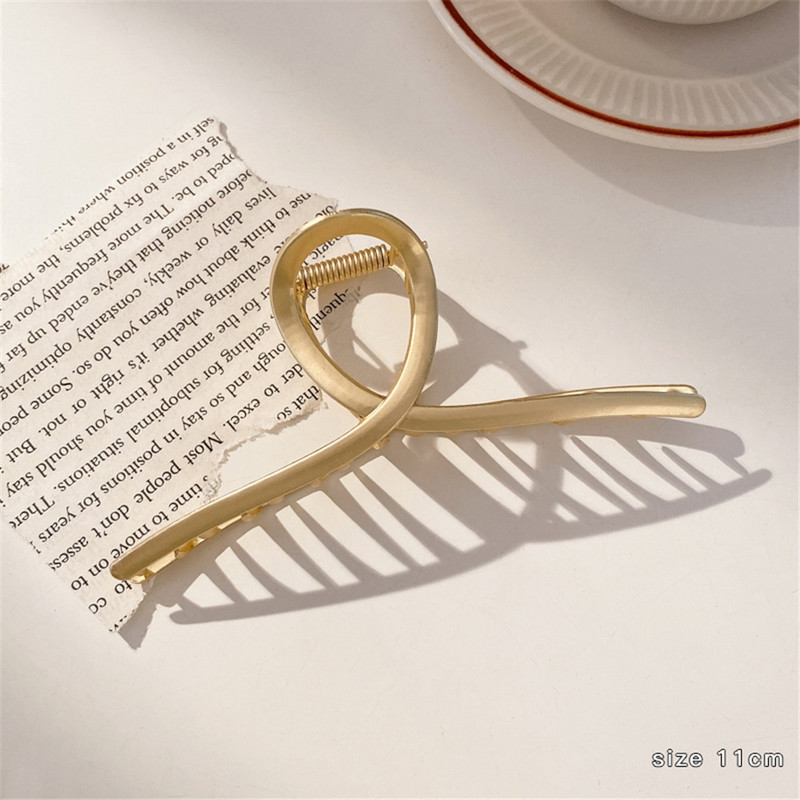 Metāla matu spīļu krabju sprādze sievietēm, meitenēm, korejiešu neslīdoša liela, ģeometriska stieņa haizivs sprādze matadata galvas pērļu matu aksesuāri