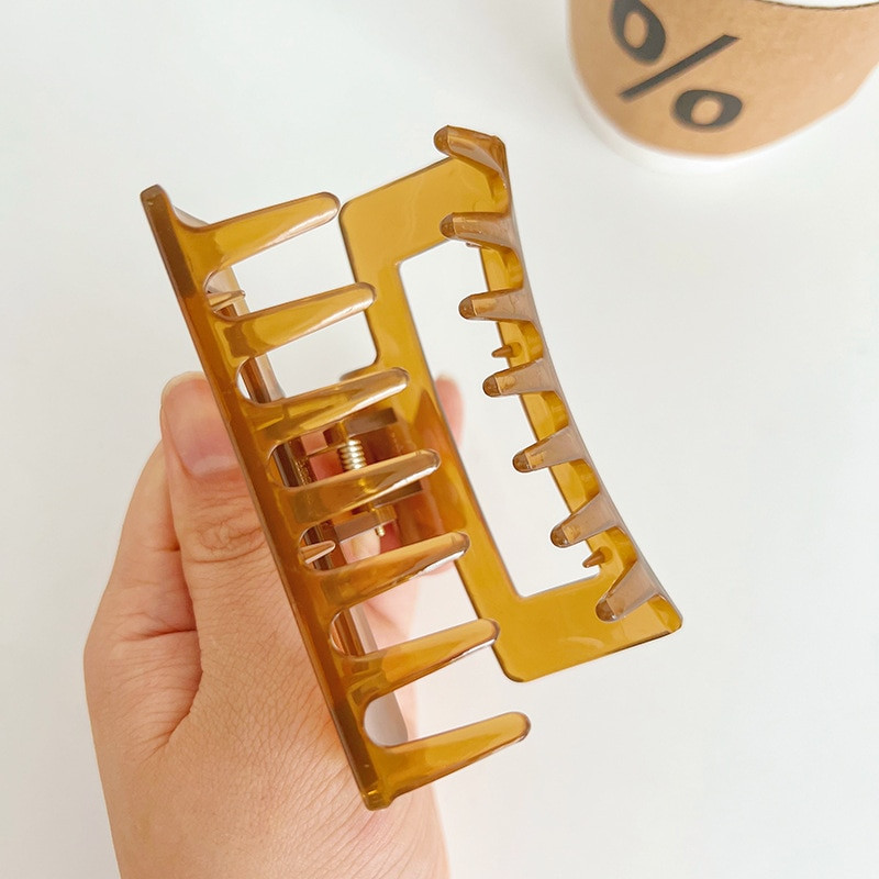 Jaunas acetāta matu spīles dobas kvadrātveida matu sprādzes Krabis mazas matadatas Sieviešu meiteņu matu aksesuāri modes galvassega 360