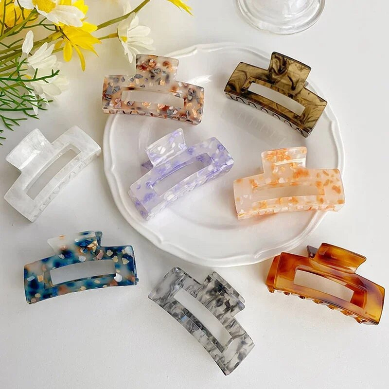 Acetāta matu spīles sievietēm Meitenēm Matu spīles Krabju stieņi Eleganti matu sprādzes Veidošanas spīļu saspraudes Modes matu aksesuāri