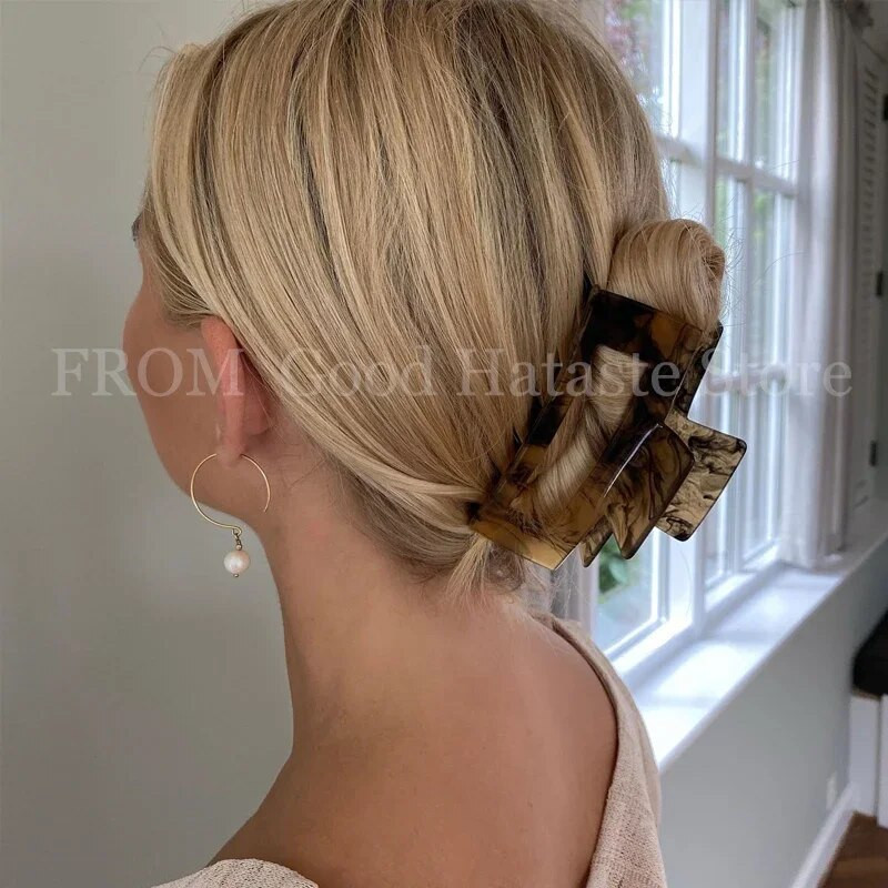 Acetāta matu spīles sievietēm Meitenēm Matu spīles Krabju stieņi Eleganti matu sprādzes Veidošanas spīļu saspraudes Modes matu aksesuāri