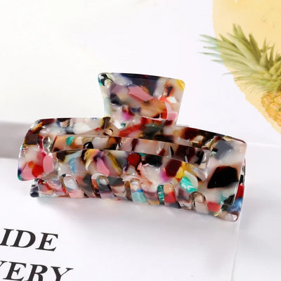 Vintage Clip Crab Hair Clip Γυναικείο κλιπ μαλλιών Απλή γεωμετρία Acetate Hair Claw Κλιπ μαλλιών για κορίτσια Αξεσουάρ μαλλιών Barrettes μαλλιών