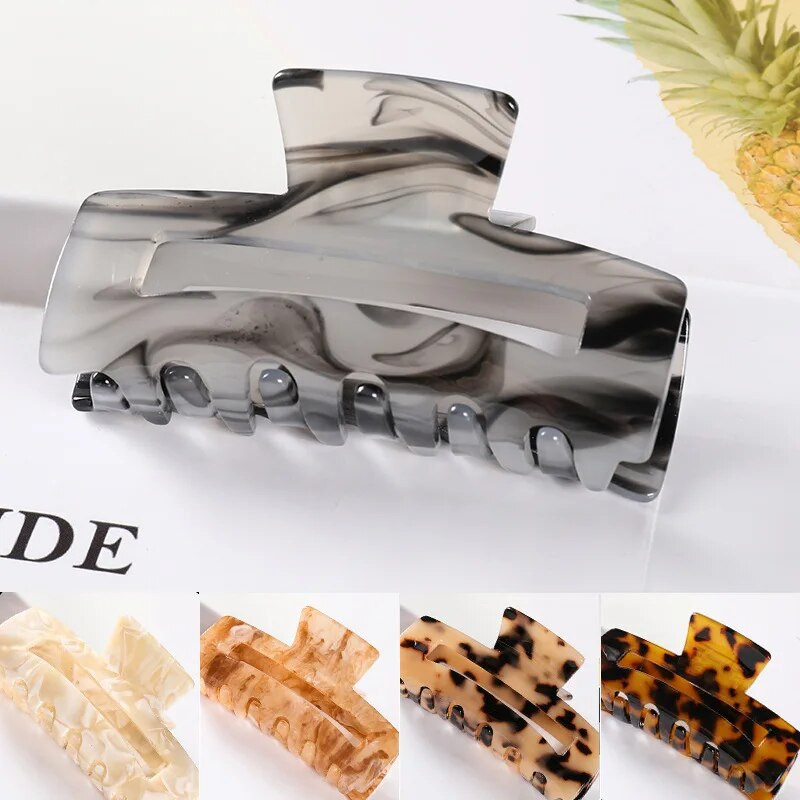 Vintage krabju matu sprādzes sieviešu matu sprādzes vienkāršas ģeometrijas acetāta matu spīles matu sprādzes meitenēm Matu aksesuāri Matu stieņi