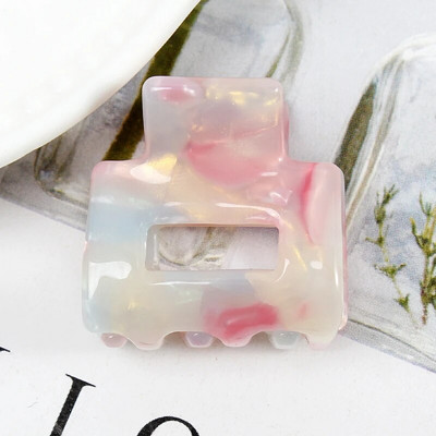 Acetate Mini τετράγωνη κούφια φουρκέτα Crab Claw Clip Γυναικεία κλιπ μαλλιών για κορίτσια Barrettes Πακέτο μπάνιου Αξεσουάρ μαλλιών