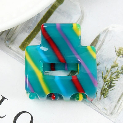 Acetate Mini τετράγωνη κούφια φουρκέτα Crab Claw Clip Γυναικεία κλιπ μαλλιών για κορίτσια Barrettes Πακέτο μπάνιου Αξεσουάρ μαλλιών