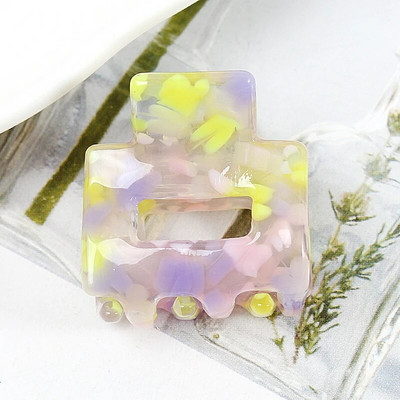 Acetate Mini τετράγωνη κούφια φουρκέτα Crab Claw Clip Γυναικεία κλιπ μαλλιών για κορίτσια Barrettes Πακέτο μπάνιου Αξεσουάρ μαλλιών