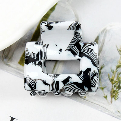 Acetate Mini τετράγωνη κούφια φουρκέτα Crab Claw Clip Γυναικεία κλιπ μαλλιών για κορίτσια Barrettes Πακέτο μπάνιου Αξεσουάρ μαλλιών