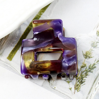 Acetate Mini τετράγωνη κούφια φουρκέτα Crab Claw Clip Γυναικεία κλιπ μαλλιών για κορίτσια Barrettes Πακέτο μπάνιου Αξεσουάρ μαλλιών