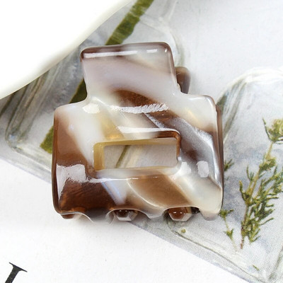 Acetate Mini τετράγωνη κούφια φουρκέτα Crab Claw Clip Γυναικεία κλιπ μαλλιών για κορίτσια Barrettes Πακέτο μπάνιου Αξεσουάρ μαλλιών