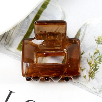 Acetate Mini τετράγωνη κούφια φουρκέτα Crab Claw Clip Γυναικεία κλιπ μαλλιών για κορίτσια Barrettes Πακέτο μπάνιου Αξεσουάρ μαλλιών
