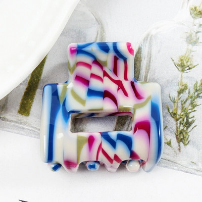 Acetate Mini τετράγωνη κούφια φουρκέτα Crab Claw Clip Γυναικεία κλιπ μαλλιών για κορίτσια Barrettes Πακέτο μπάνιου Αξεσουάρ μαλλιών