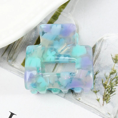 Acetate Mini τετράγωνη κούφια φουρκέτα Crab Claw Clip Γυναικεία κλιπ μαλλιών για κορίτσια Barrettes Πακέτο μπάνιου Αξεσουάρ μαλλιών