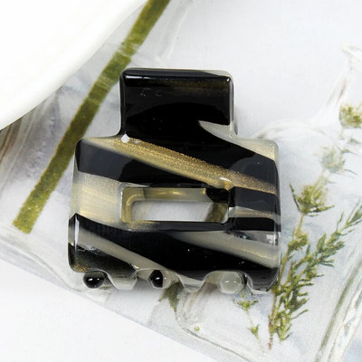 Acetate Mini τετράγωνη κούφια φουρκέτα Crab Claw Clip Γυναικεία κλιπ μαλλιών για κορίτσια Barrettes Πακέτο μπάνιου Αξεσουάρ μαλλιών
