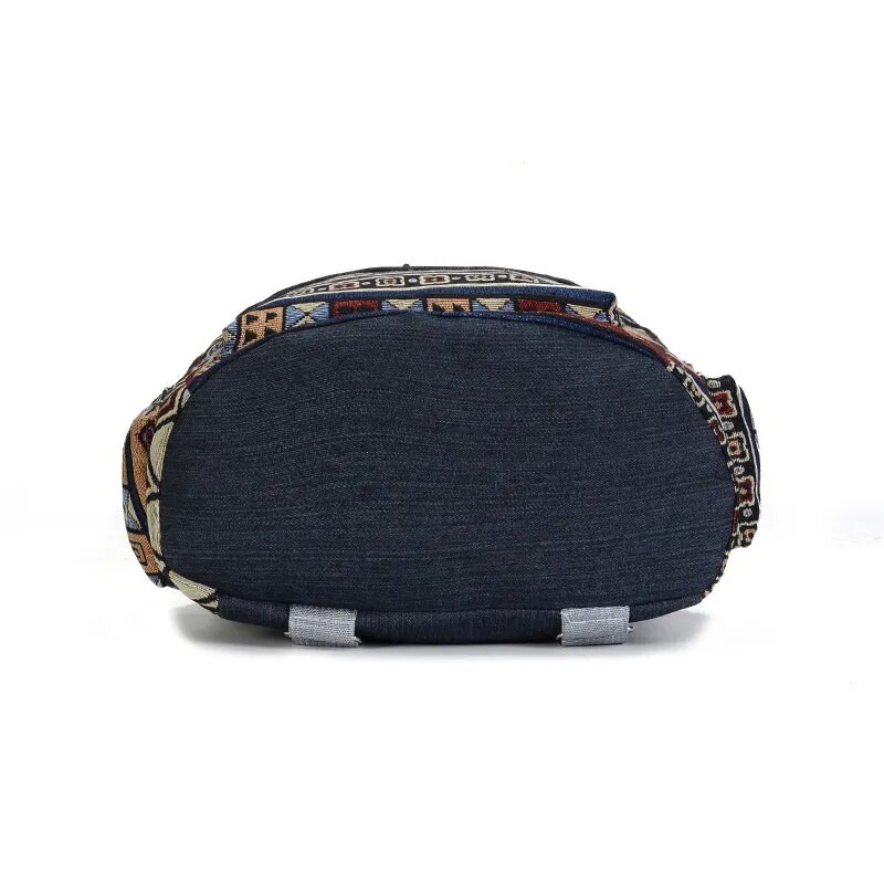 Sieviešu apdruka nacionālās mugursomas audekla skolas somas pusaudžiem plecu soma nedēļas nogales ceļojumu mugursoma džinsa Mochilas Femininas