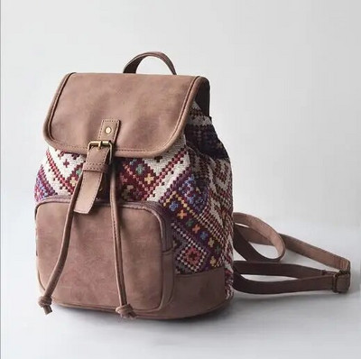 2021 New Women Printing Backpack Canvas School Τσάντες για εφήβους Τσάντα ώμου Σακίδιο ταξιδιού Σακίδιο πλάτης Bolsas Mochilas Femininas