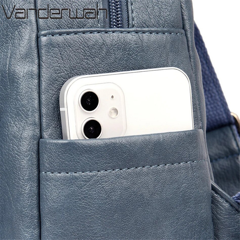 Sieviešu lielas ietilpības mugursomas maki Augstas kvalitātes ādas sieviešu vintage soma Skolas somas Ceļojumu soma Sieviešu grāmatu soma mugursoma