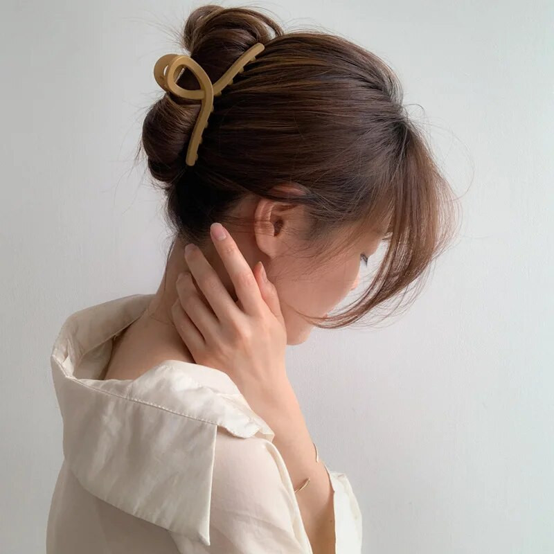 Koreja Elegants Liels Matēts Daudzkrāsains Matu Spraude Vannai Matu Uztveres Haizivs Saspraudes Sievietēm Matu Aksesuāri Matu Veids Make