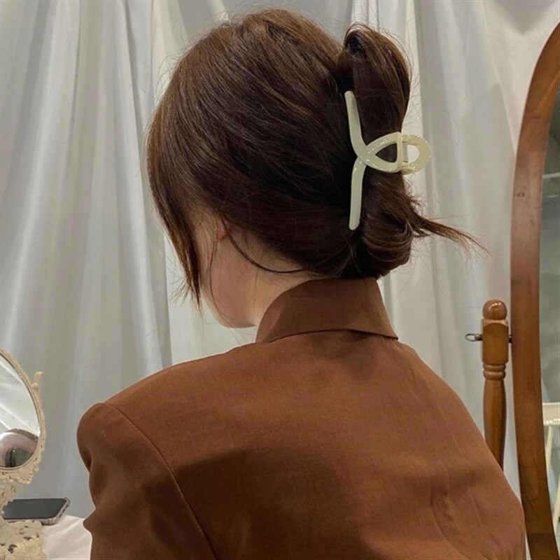 Koreja Elegants Liels Matēts Daudzkrāsains Matu Spraude Vannai Matu Uztveres Haizivs Saspraudes Sievietēm Matu Aksesuāri Matu Veids Make