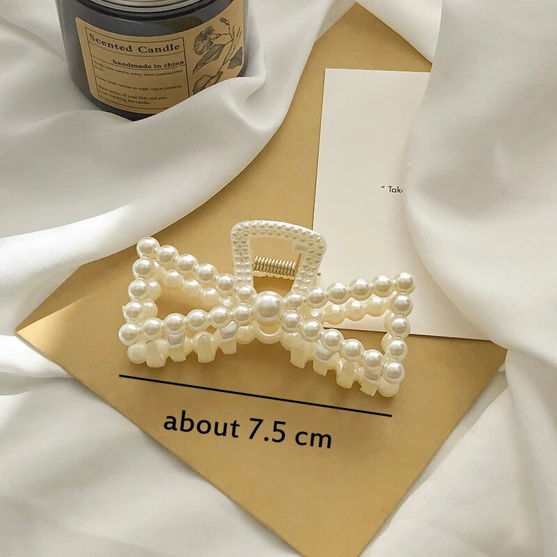 Elegantas Pērles Pērles Sieviešu matu sprādzes Mode Ģeometriski Matu Spīļstieņi Galvassegas Zirgaste Matu Spraudes Matu Krabju Aksesuāri