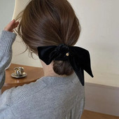 Νέο Vintage βελούδινο φιόγκο Scrunchie Κουνέλι με κόμπο Μαλλιά σχοινί Κορδέλα Ελαστική Αλογοουρά Θήκη Γραβάτα μαλλιών Μασίφ αξεσουάρ για τα μαλλιά χειμώνας