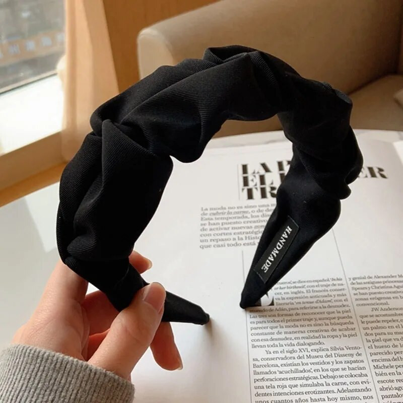 Jaunas modes matu stīpas matu lentes sievietēm meitenēm Ziedu vienkrāsainas galvas lentes Dizaineru platas matu lentes Matu aksesuāri Galvassegas