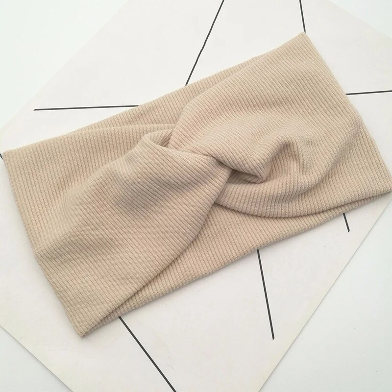 Jaunas krustveida galvas lentes sievietēm Meiteņu mezgls Elastīga matu lente Vilna Trikotāžas Sporta Joga Galvassegas Tvītas galvassegas Matu aksesuāri