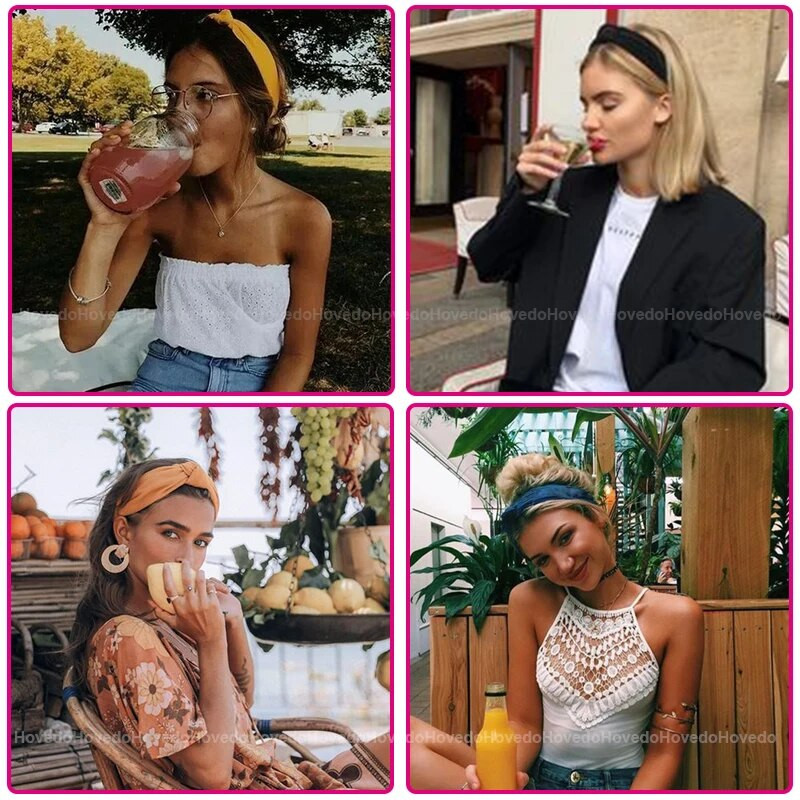 Sieviešu vasaras zamšādas galvas saite Vintage Cross Knot turbāna elastīgās matu lentes Mīkstas cietas meiteņu matu lentes Galvassegas Matu aksesuāri