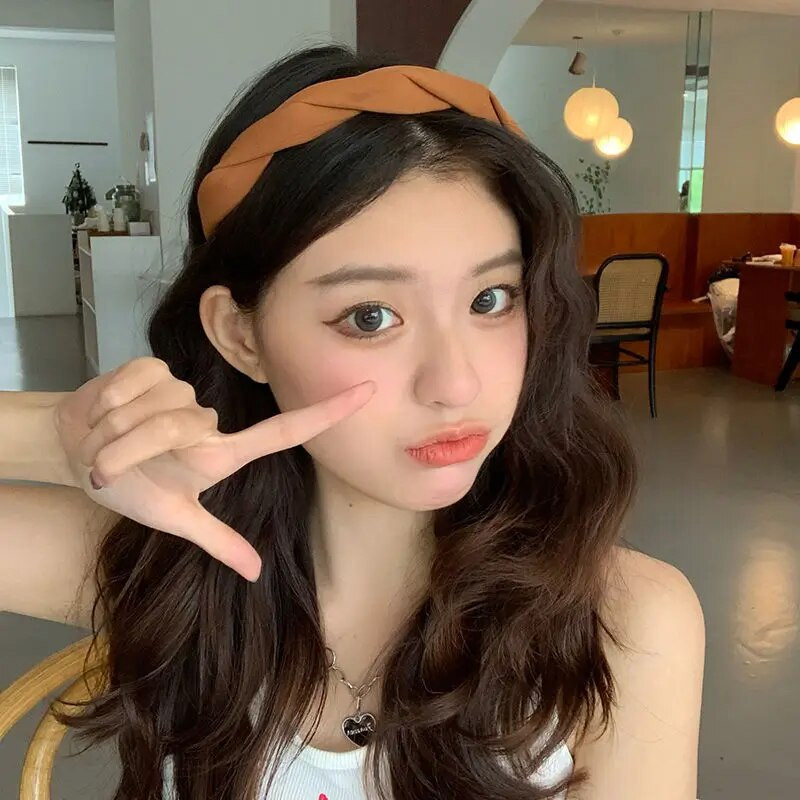 Jauna modes Korejas retro pinuma galvas saite sievietēm, plati sāni, sieviešu matu lente vienkrāsains galvassegas meiteņu matu aksesuāri