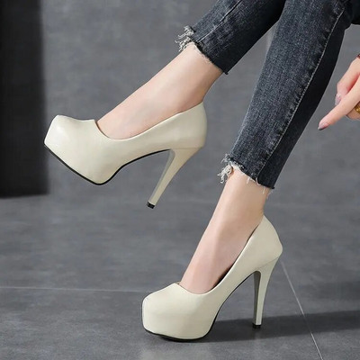 Pantofi de damă cu talpă roșie Tocuri înalte Sexy cu vârf ascuțit Talpă roșie 12 cm Pompe Pantofi pentru rochie de mireasă Nud Culoare neagră Fund roșu Tocuri înalte