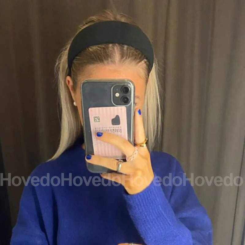 Sieviešu galvas stīpa ar zīda polsterējumu sievietēm Masīvi biezi matu stīpa Matu lente Kokvilnas maisījumi Galvassiksnas Modes matu aksesuāri