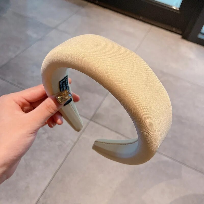 Sieviešu galvas stīpa ar zīda polsterējumu sievietēm Masīvi biezi matu stīpa Matu lente Kokvilnas maisījumi Galvassiksnas Modes matu aksesuāri